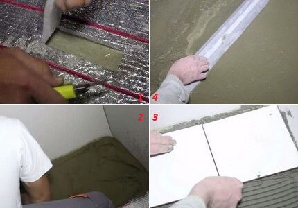 Как сделать электрический теплый пол под плитку: плёночный и кабельный вариант