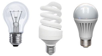 
          Соотношение мощности ламп различных видов
 

