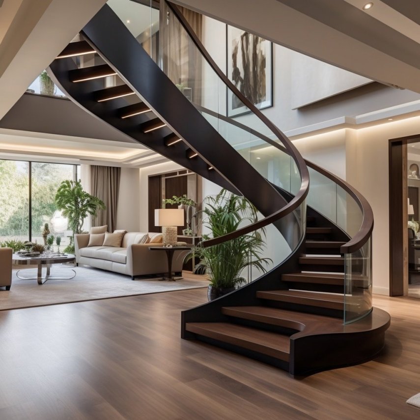 Лестницы в частных домах: дизайн, материалы и советы по выбору